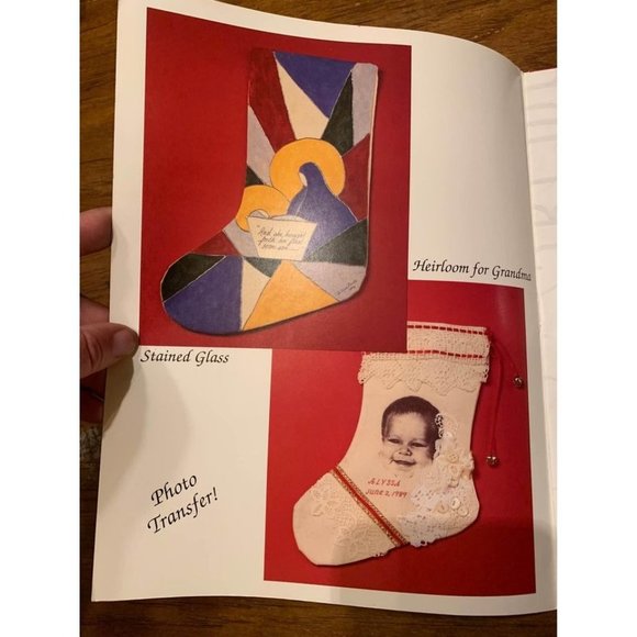 Vintage 1990 Christmas Hang Ups Craft Book Stockings to Paint/Embellish by Diane - Picture 3 of 5